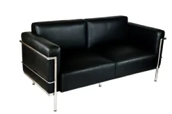 Sofa 2-osobowa Soft GC czarna skóra