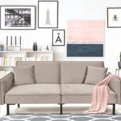 Sofa rozkładana Canif Velvet szara