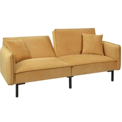 Sofa rozkładana Canif Velvet żółta