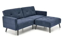 Sofa rozkładana Gyda niebieska z funkcją  narożnika