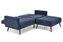 Sofa rozkładana Gyda niebieska z funkcją narożnika