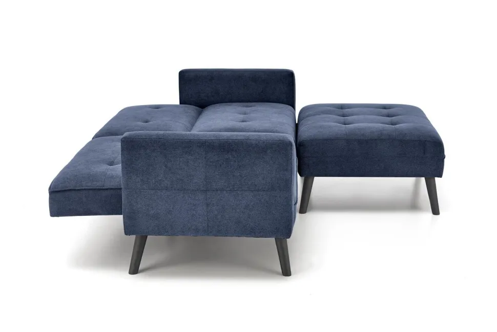 Sofa rozkładana Gyda niebieska z funkcją narożnika