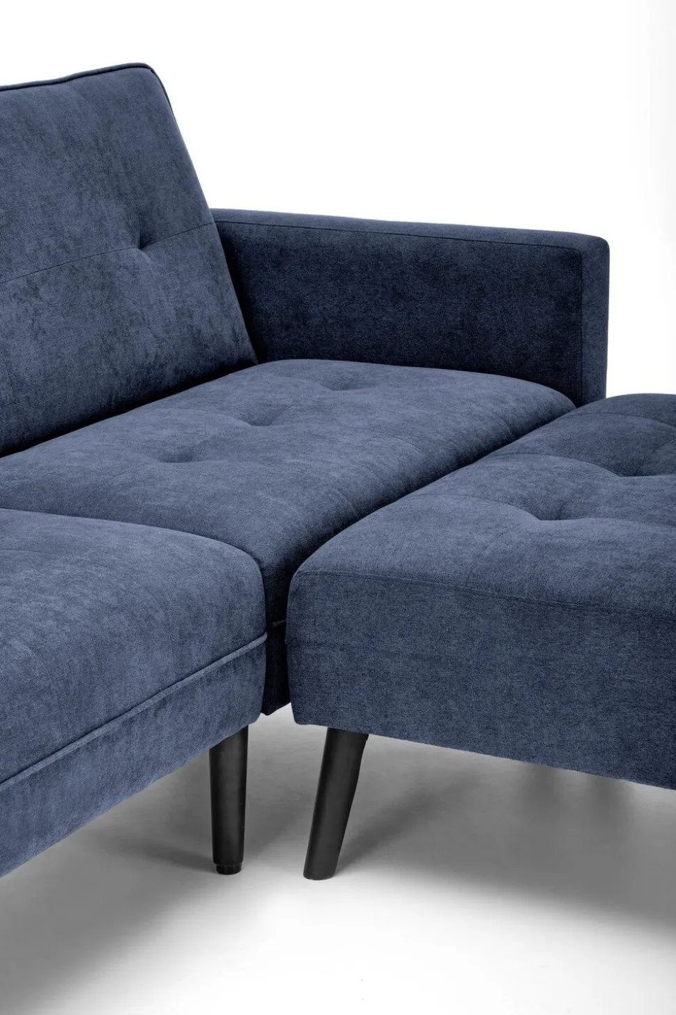 Sofa rozkładana Gyda niebieska z funkcją narożnika