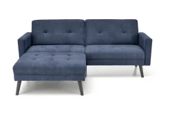 Sofa rozkładana Gyda niebieska z funkcją narożnika