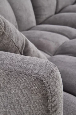 Sofa rozkładana Kalin szara pikowana