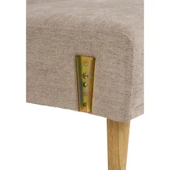 Sofa rozkładana Kells beżowa ciemna/  naturalne nogi