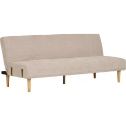 Sofa rozkładana Kells beżowa ciemna/  naturalne nogi