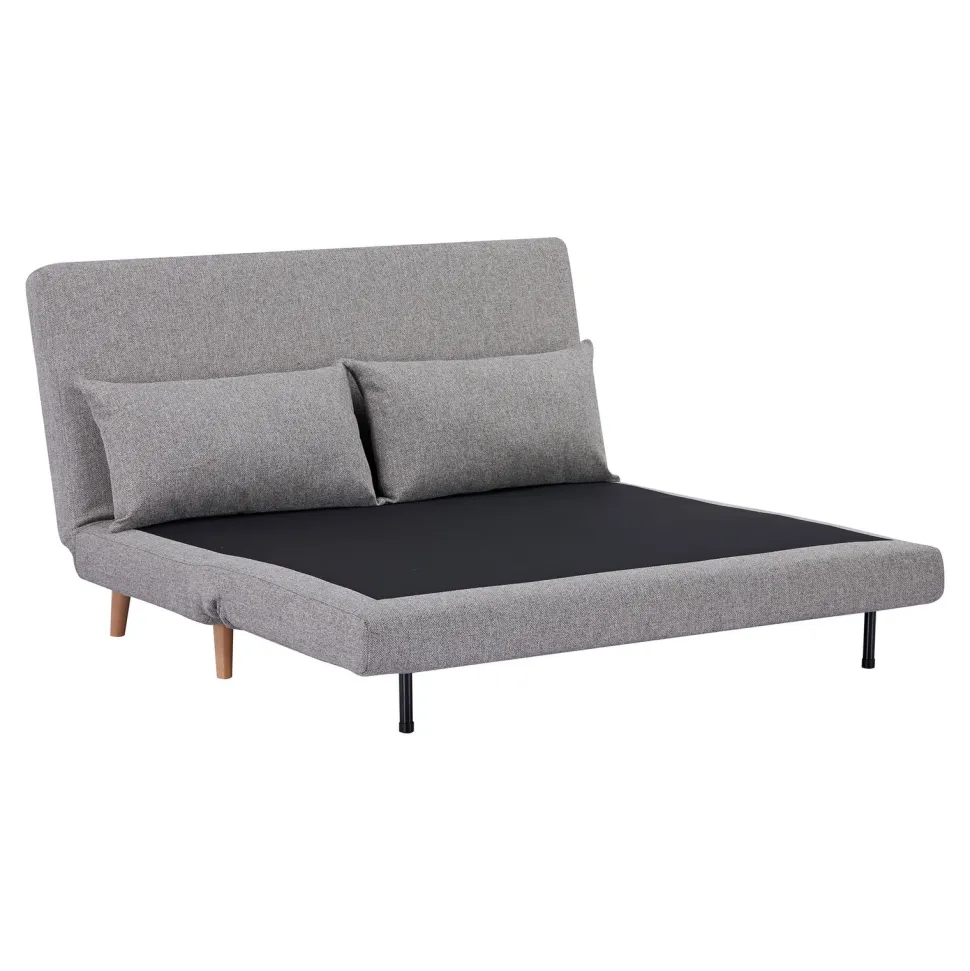 Sofa rozkładana Marlow 2 szara/ nogi naturalne