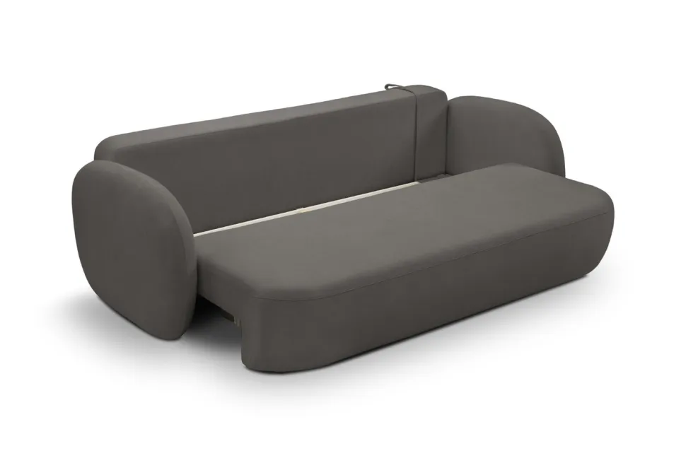Sofa Salby z funkcją spania antracytowa Sicuro 80