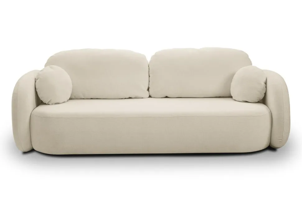 Sofa Salby z funkcją spania beżowa jasna Sicuro 55