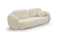 Sofa Salby z funkcją spania beżowa jasna Sicuro 55