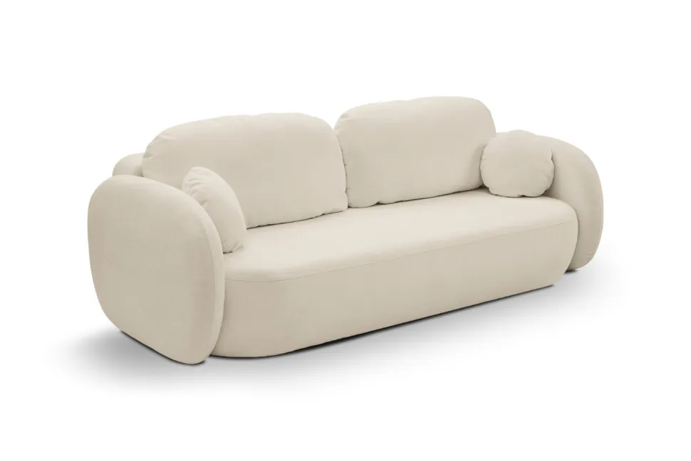 Sofa Salby z funkcją spania beżowa jasna Sicuro 55