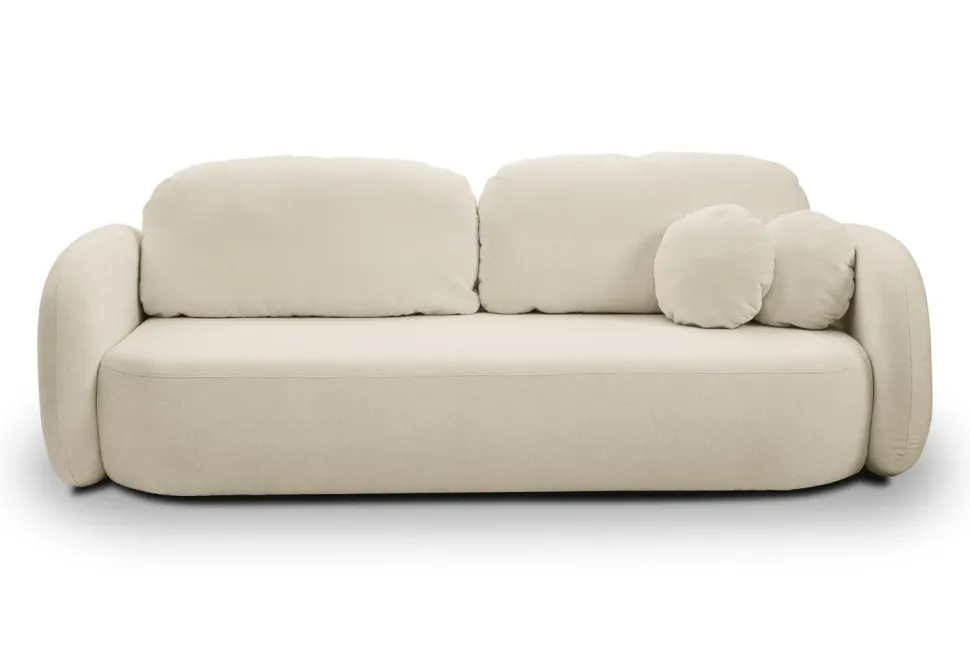 Sofa Salby z funkcją spania beżowa jasna Sicuro 55