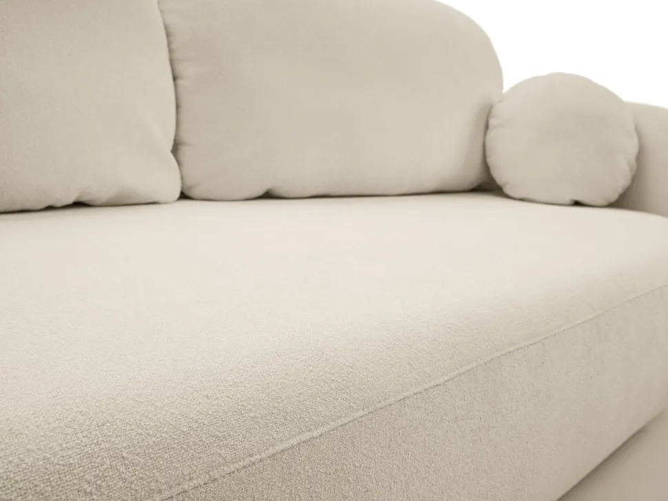 Sofa Salby z funkcją spania beżowa jasna Sicuro 55
