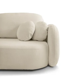 Sofa Salby z funkcją spania beżowa jasna Sicuro 55