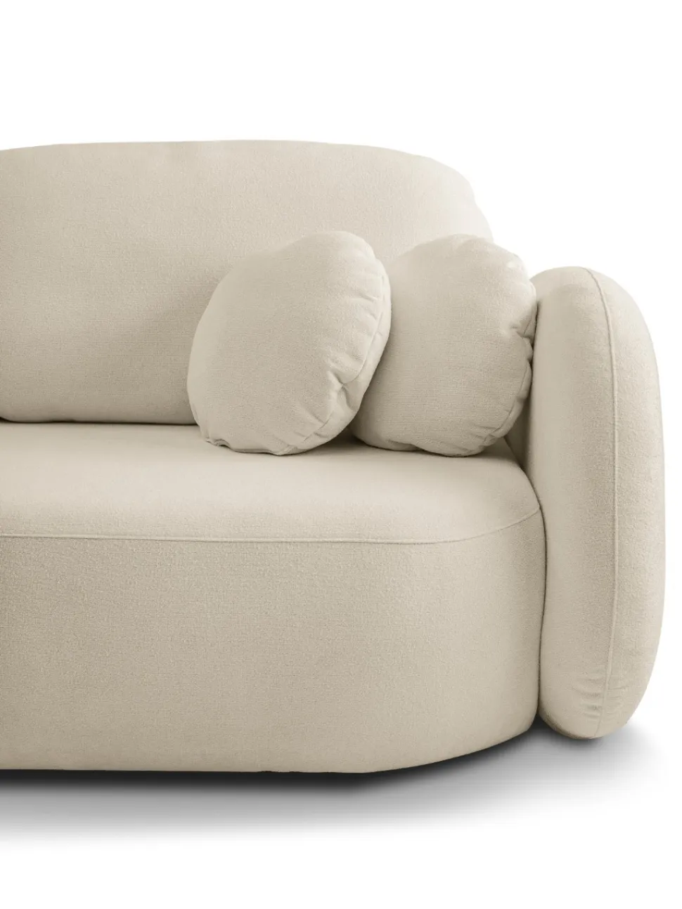 Sofa Salby z funkcją spania beżowa jasna Sicuro 55