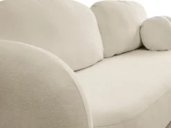 Sofa Salby z funkcją spania beżowa jasna Sicuro 55