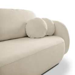 Sofa Salby z funkcją spania beżowa jasna Sicuro 55