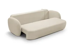 Sofa Salby z funkcją spania beżowa jasna Sicuro 55