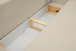 Sofa Salby z funkcją spania beżowa jasna Sicuro 55