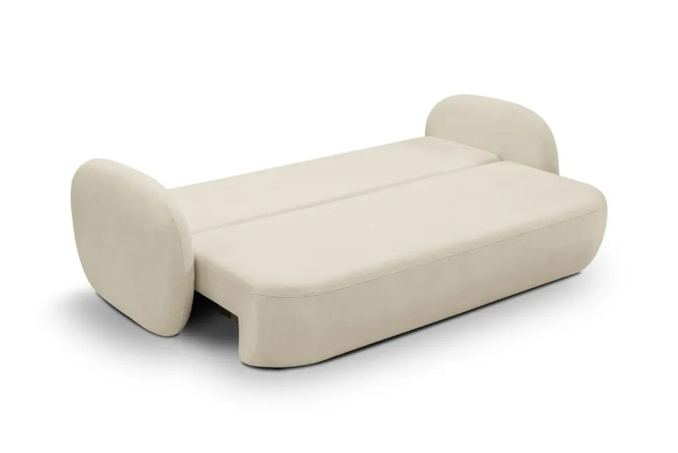 Sofa Salby z funkcją spania beżowa jasna Sicuro 55