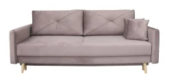 Sofa Saxo z funkcją spania różowa buk na