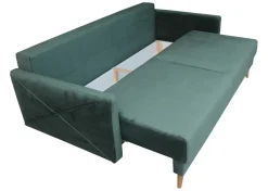 Sofa Saxo z funkcją spania zielona buk n