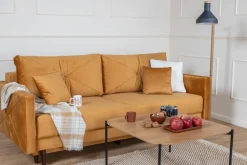 Sofa Saxo z funkcją spania grafit czarne