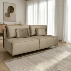 Sofa Toro z funkcją spania beż ciemny Run Again 11