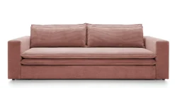 Sofa Ulnes z funkcją spania różowa Poso 29