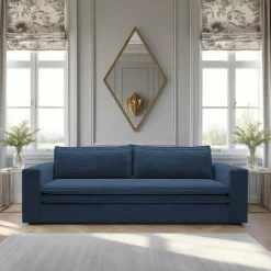 Sofa Ulnes z funkcją spania granatowa     Poso 05