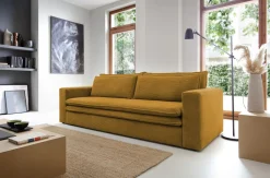 Sofa Ulnes z funkcją spania żółta Poso    01