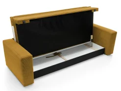 Sofa Ulnes z funkcją spania żółta Poso    01