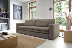 Sofa Ulnes z funkcją spania brązowa Poso  04