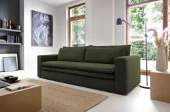 Sofa Ulnes z funkcją spania oliwkowa      Poso 46