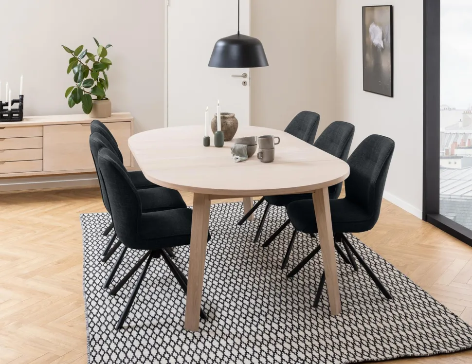 Stół A-Line 120/220cm dąb bielony rozkładany