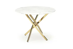 Stół Amber biały marmur/ złoty
