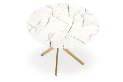 Stół Amber biały marmur/ złoty