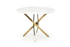 Stół Amber biały marmur/ złoty