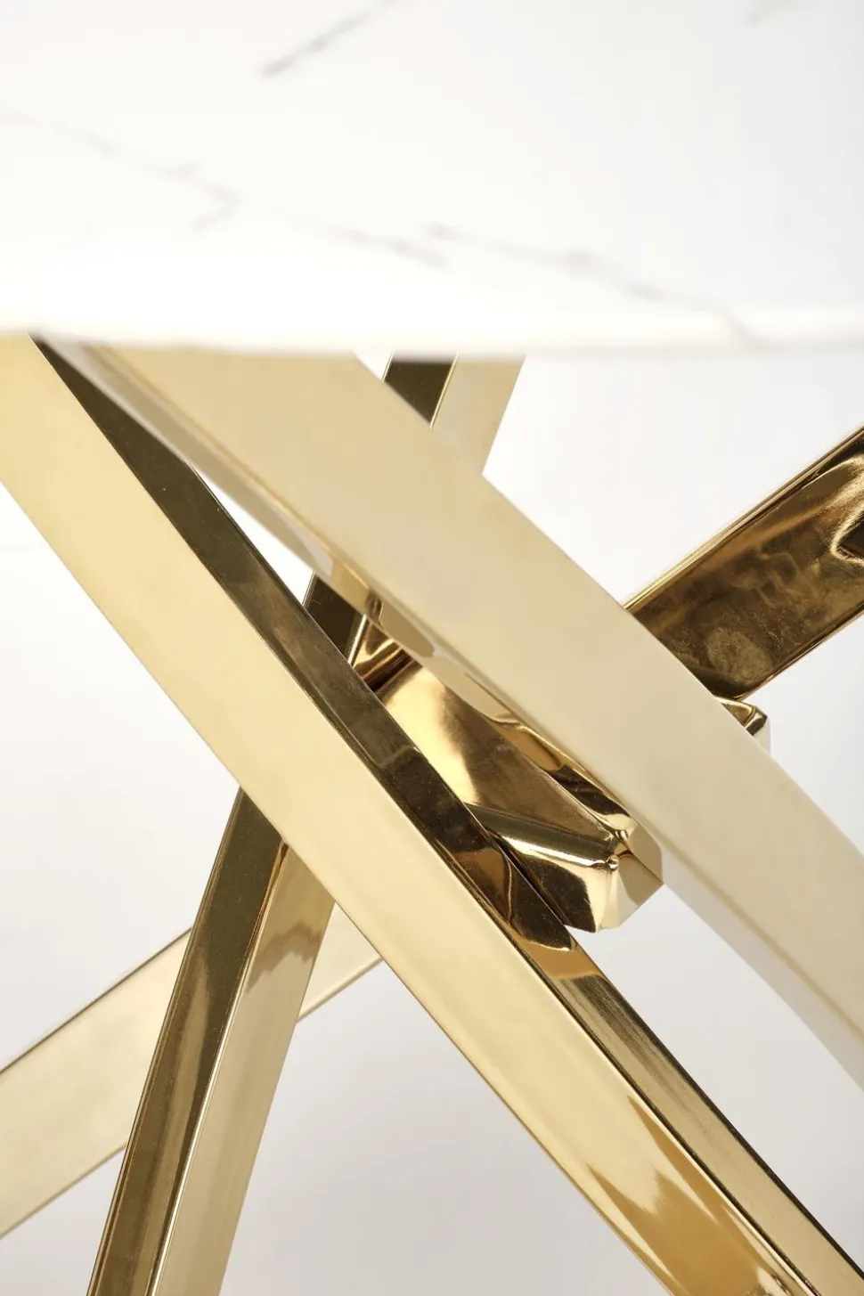 Stół Amber biały marmur/ złoty