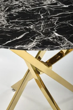 Stół Amber czarny marmur/ złoty