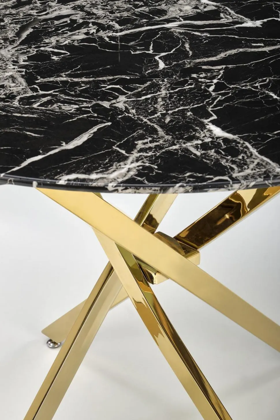 Stół Amber czarny marmur/ złoty