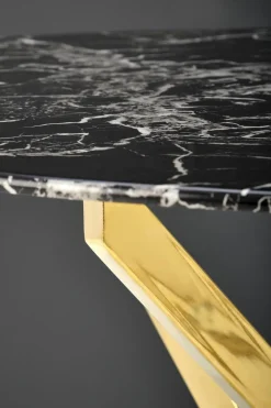 Stół Amber czarny marmur/ złoty
