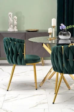 Stół Amber czarny marmur/ złoty