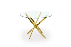 Stół Amber transparentny/ złoty