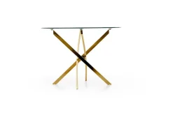 Stół Amber transparentny/ złoty