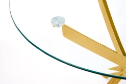 Stół Amber transparentny/ złoty