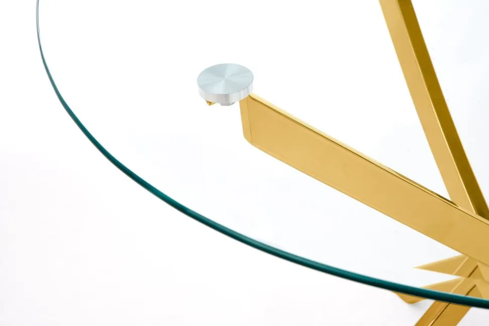 Stół Amber transparentny/ złoty