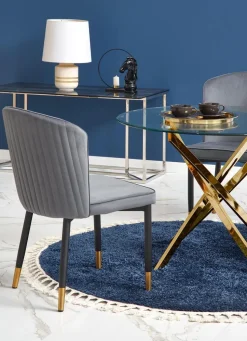 Stół Amber transparentny/ złoty