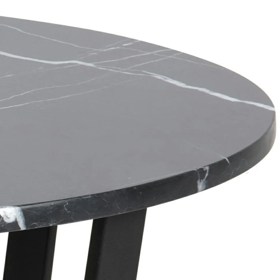 Stół Amble czarny marmur w stylu hampton